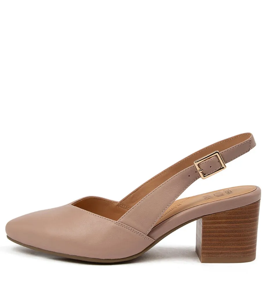 Veera Xw Blush Leather Heels