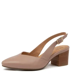 Veera Xw Blush Leather Heels