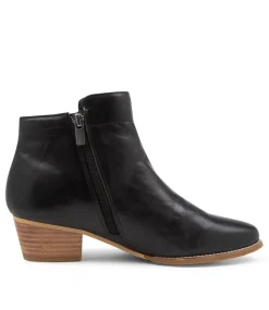 Vendas Xf Black Leather Ankle Boots Nh