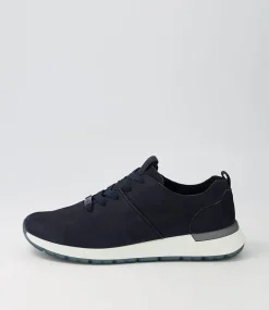 Venice 02 Navy Leather Sneakers