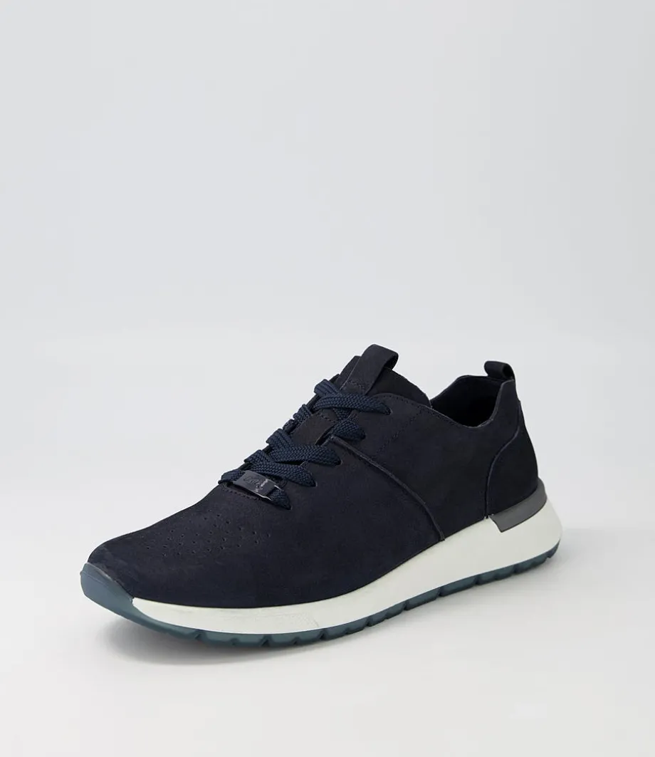 Venice 02 Navy Leather Sneakers