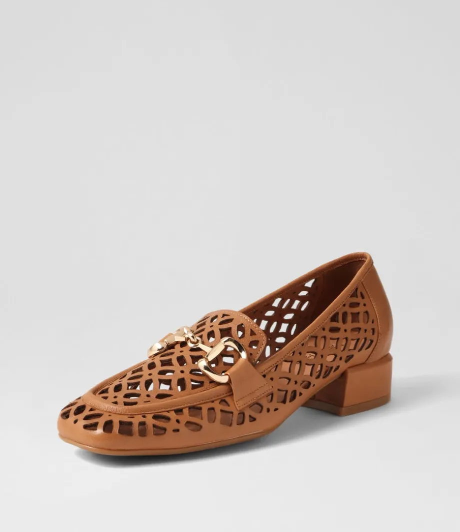 Vilis Dark Tan Leather Heels