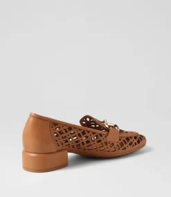 Vilis Dark Tan Leather Heels
