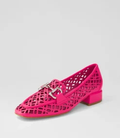 Vilis Hot Pink Leather Heels