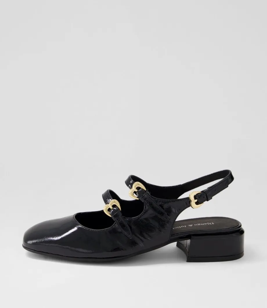 Viraz Black Patent Leather Heels