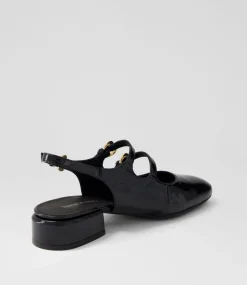 Viraz Black Patent Leather Heels