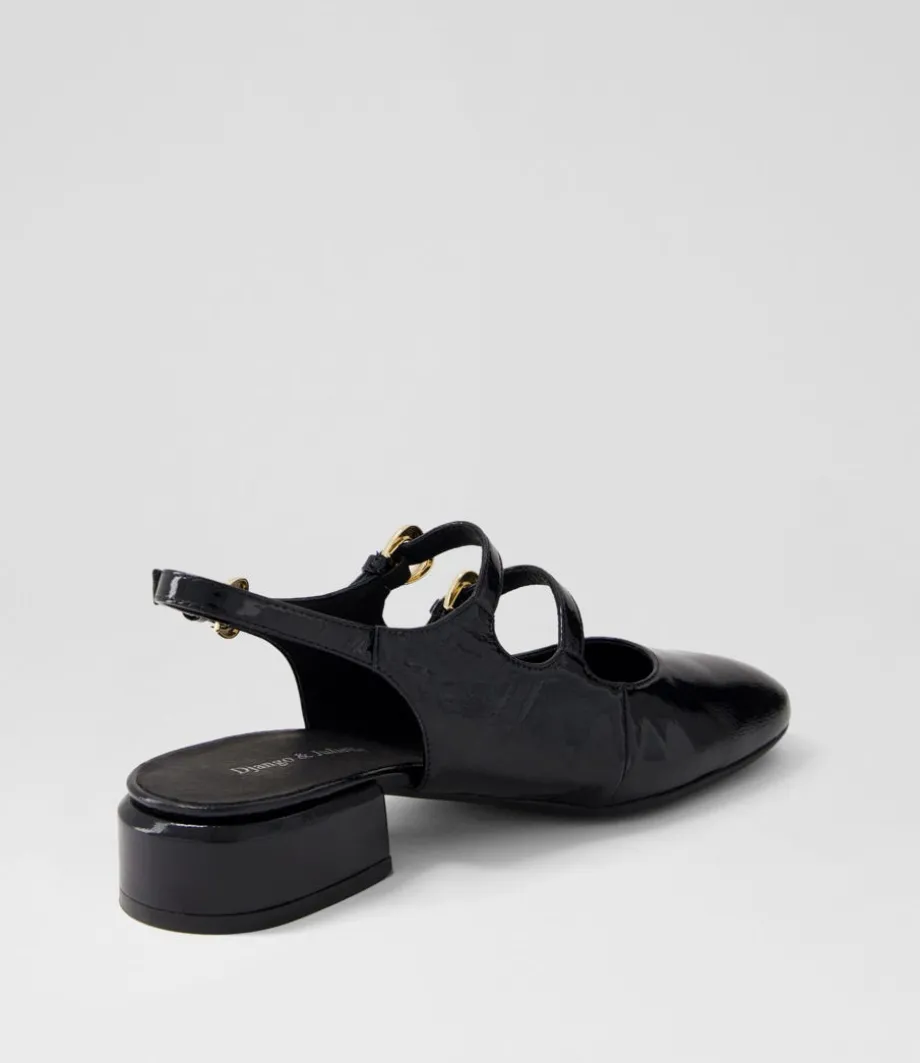 Viraz Black Patent Leather Heels