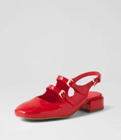 Viraz Red Patent Leather Heels