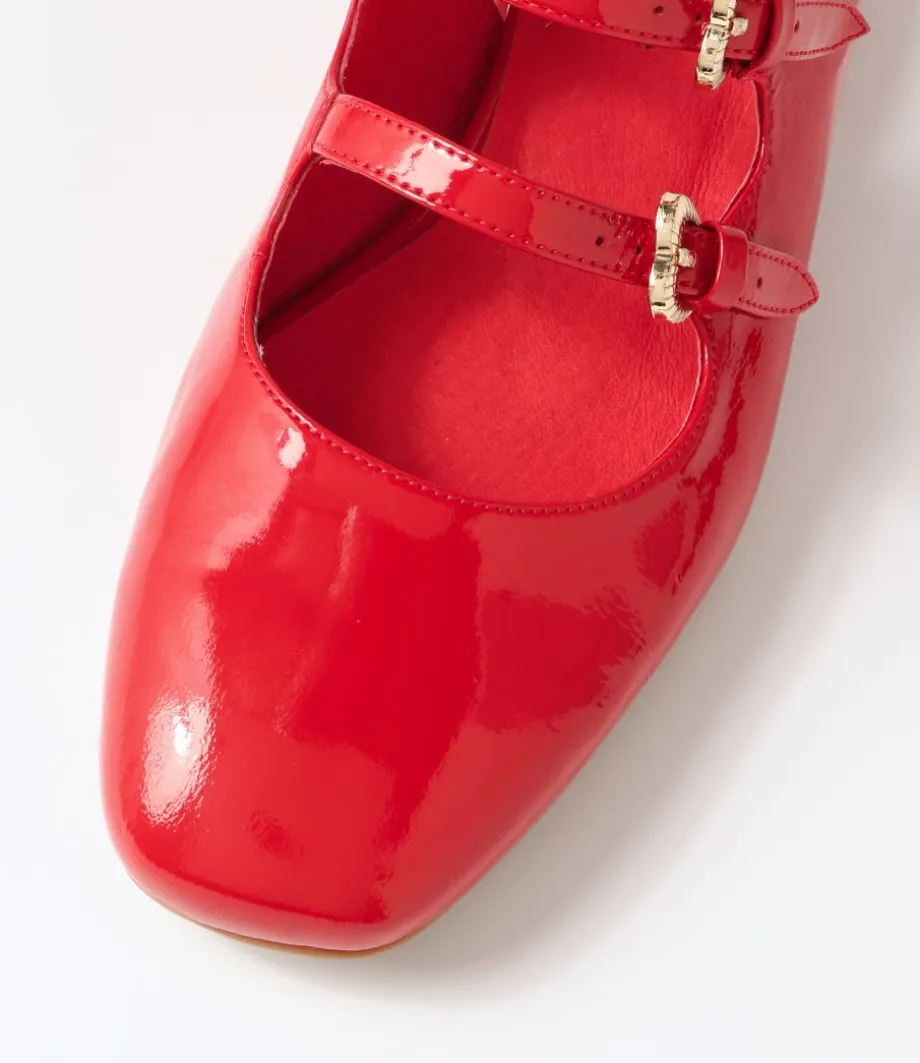 Viraz Red Patent Leather Heels
