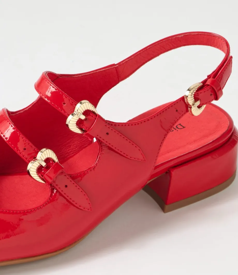 Viraz Red Patent Leather Heels