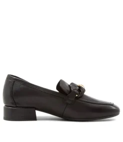 Viserys Black Leather Heels