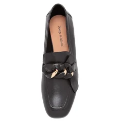 Viserys Black Leather Heels