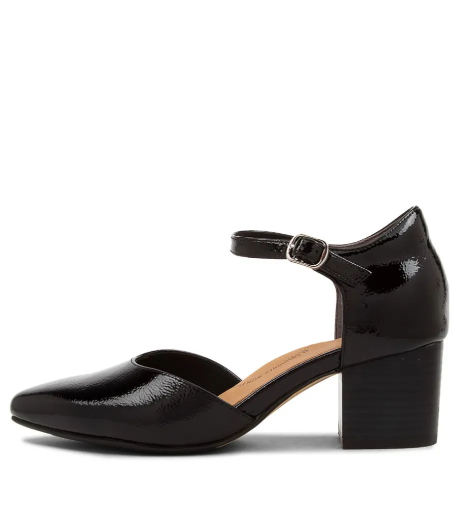 Vitor Xw Black Patent Leather Heels