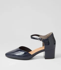 Vitor Xw Navy Patent Leather Heels