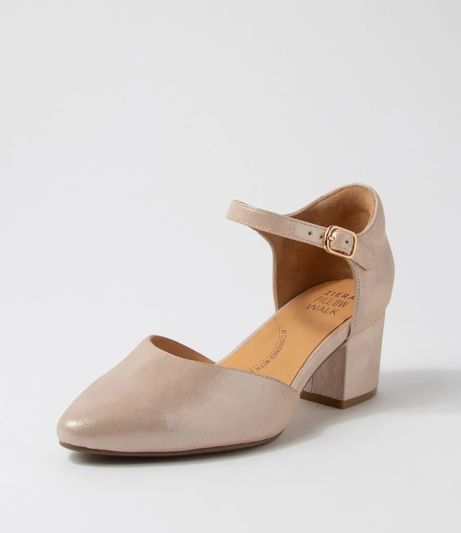 Vitor Xw Rose Shimmer Leather Heels