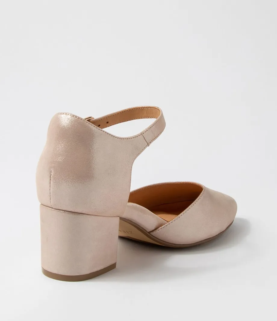 Vitor Xw Rose Shimmer Leather Heels