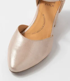 Vitor Xw Rose Shimmer Leather Heels