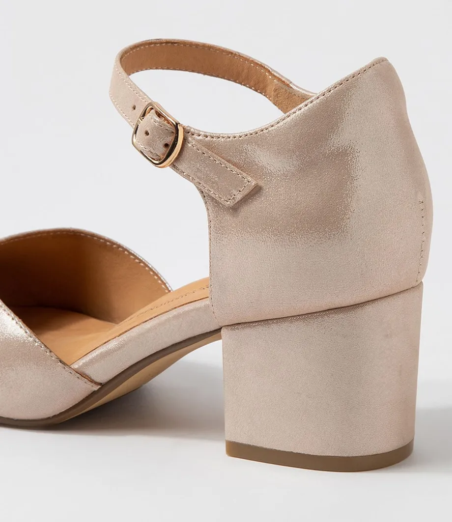 Vitor Xw Rose Shimmer Leather Heels