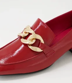 Vivandy Dark Red Patent Leather Heels