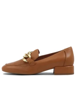 Vivandy Dark Tan Leather Heels