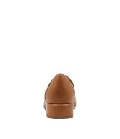 Vivandy Dark Tan Leather Heels
