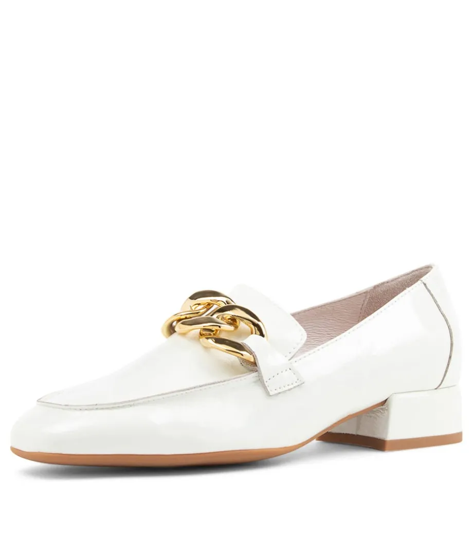 Vivandy White Patent Leather Heels