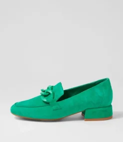 Vivek Light Emerald Suede Heels
