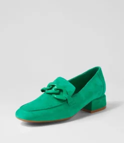 Vivek Light Emerald Suede Heels