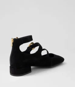 Voslo Black Suede Heels