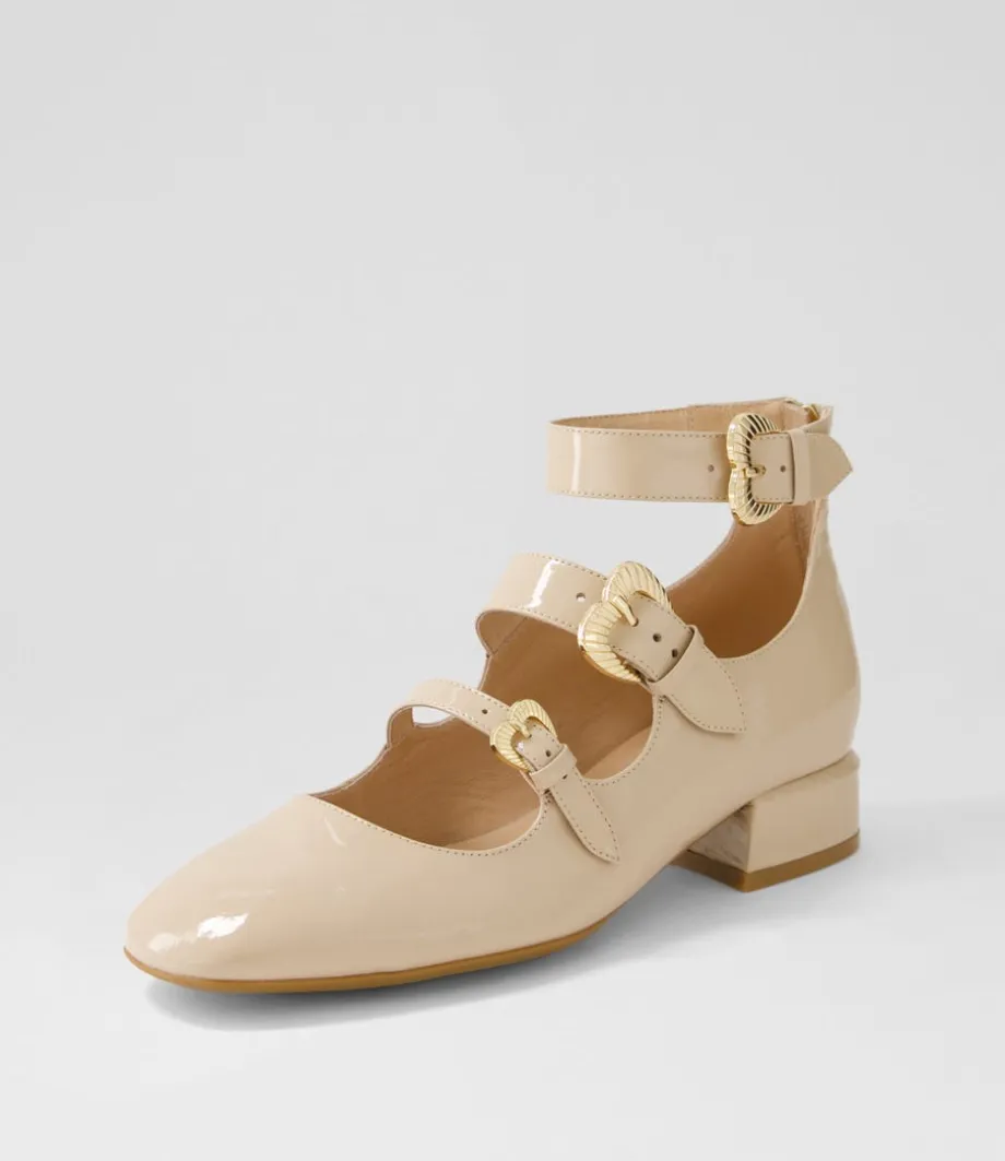 Voslo Latte Patent Leather Heels