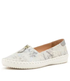 Wandie Grey Spray Paint Misty Leather Shoes