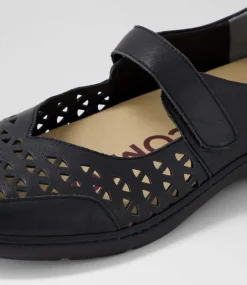 Wardela Xf Black Leather Flat Shoes