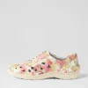 Watkin Xf Multi Palms Beige Leather Sneakers