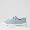 Wattel Denim White Leather Sneakers