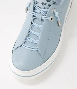 Wattel Denim White Leather Sneakers