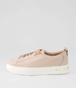 Wattel Rose White Leather Sneakers