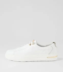 Wattel White Leather Sneakers