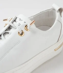 Wattel White Leather Sneakers