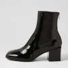 Werdy Black Patent Leather Chelsea Boots
