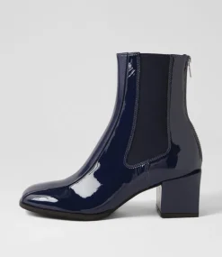 Werdy Saphire Patent Leather Chelsea Boots