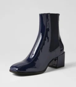 Werdy Saphire Patent Leather Chelsea Boots