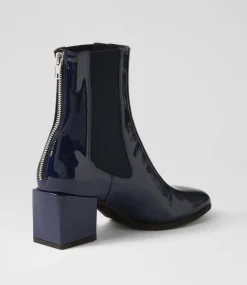 Werdy Saphire Patent Leather Chelsea Boots