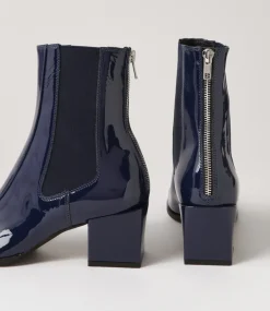 Werdy Saphire Patent Leather Chelsea Boots