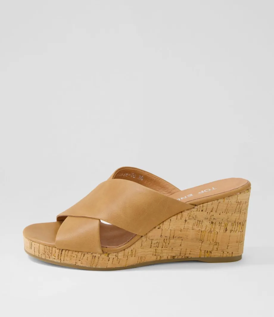 Wevie Tan Leather Sandals
