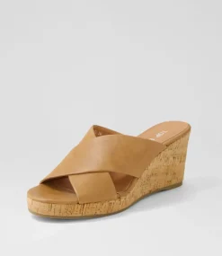 Wevie Tan Leather Sandals