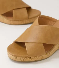Wevie Tan Leather Sandals