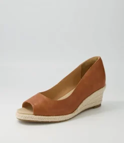 Whispa W Tan Leather Espadrilles