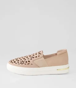 Willett Rose White Leather Elastic Sneakers