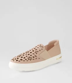 Willett Rose White Leather Elastic Sneakers