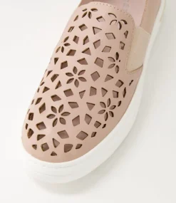 Willett Rose White Leather Elastic Sneakers